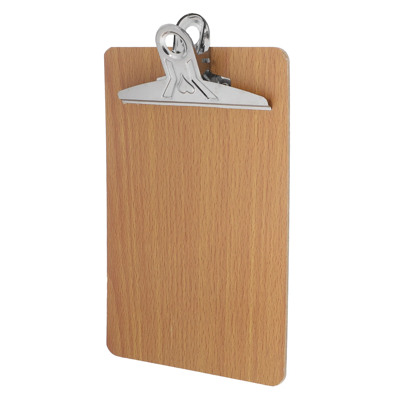 

A5 Letter Size 3Mm Thick Premium Wooden Clipboard Strong Clamping Clip Office Work Hardboard Not Easy to Break Anti Rust Round