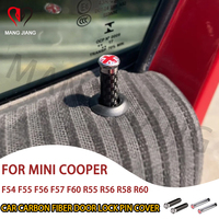 Car Interior Door Lock Knob Pull Pins Cover Case For Mini Cooper F54 F55 F56 F57 F60 R55 R56 R58 R60 Carbon Fiber Accessories