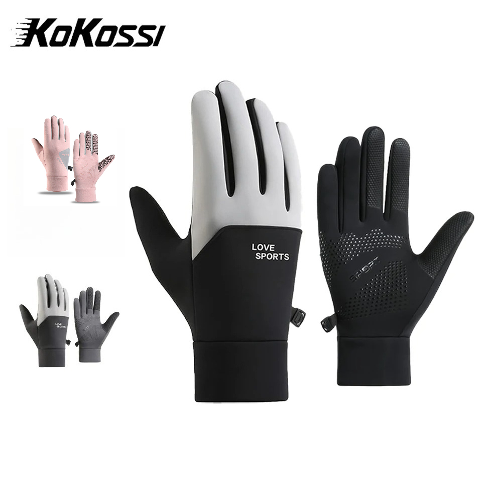  KoKossi Unisex Winter Gloves, Thickened Full‑Finger Waterproof Touch Screen Gloves, Cold‑Resistant for Outdoor Cycling Skiing 