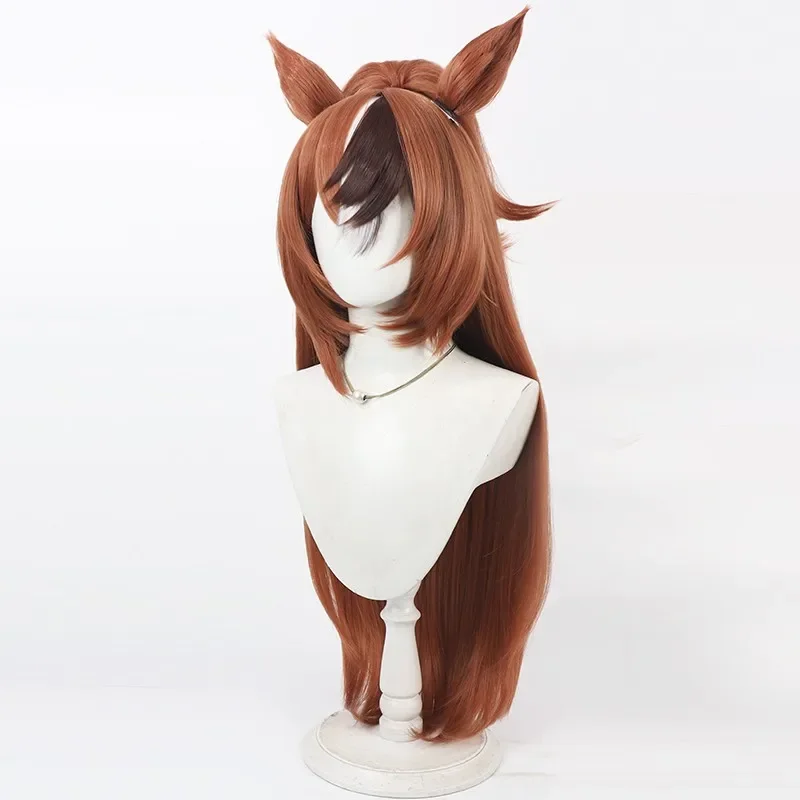 Game Uma Musume Pretty Derby Bubblegum Cosplay Wig Ears Tail Halloween Party Costume Prop Synthetic Hair Heat Resistant Fiber