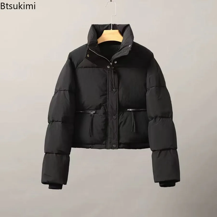 Women's Jacket New Korean Version Stand Collar Short Cotton-padded Jacket Thickening Warm Parkas Winter Jackets for Women Coat