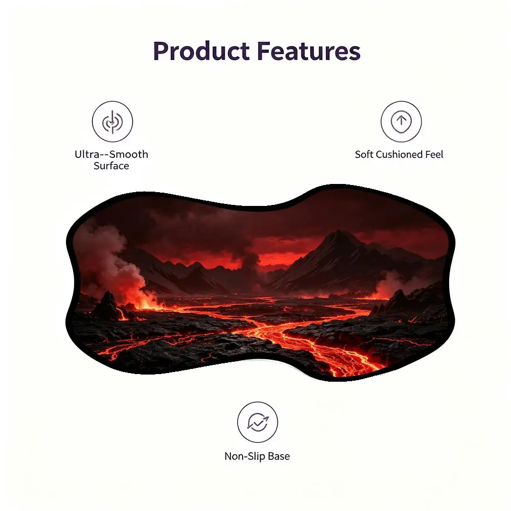 Dark Smoke Volcanic Landscape Table Mat Great For Late Night Bedroom Gaming Sessions