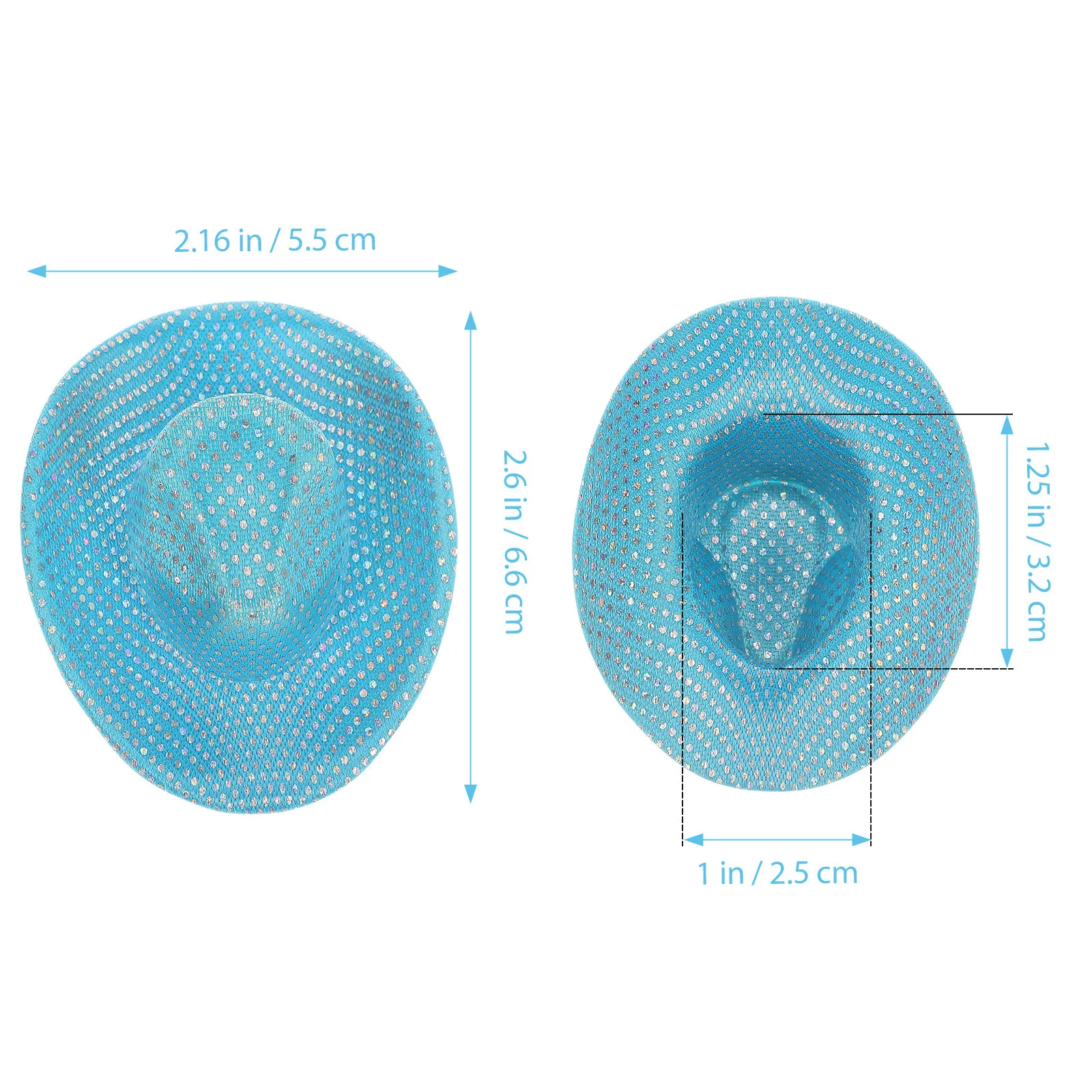 12 Peças Mini Chapéus de Cowgirl com Glitter, Decorações de Chapéus de Cowboy Pequenos para Festas, Artesanato, Suprimentos Ocidentais, Capas para Garrafas de Vinho