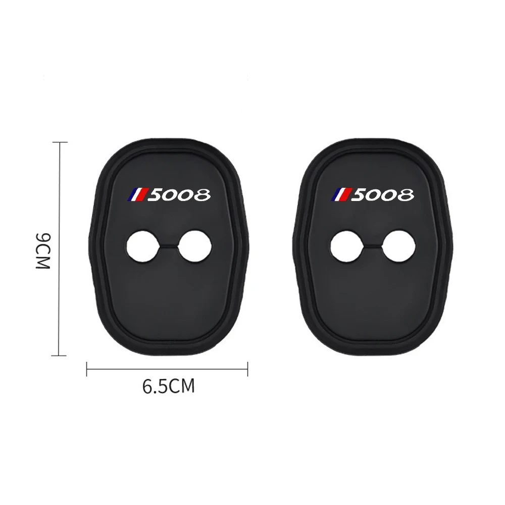 2 قطعة سيليكون قفل باب السيارة مشبك حامي غطاء مرونة امتصاص الصدمات وسادة كتم التخزين المؤقت لبيجو 5008 #5