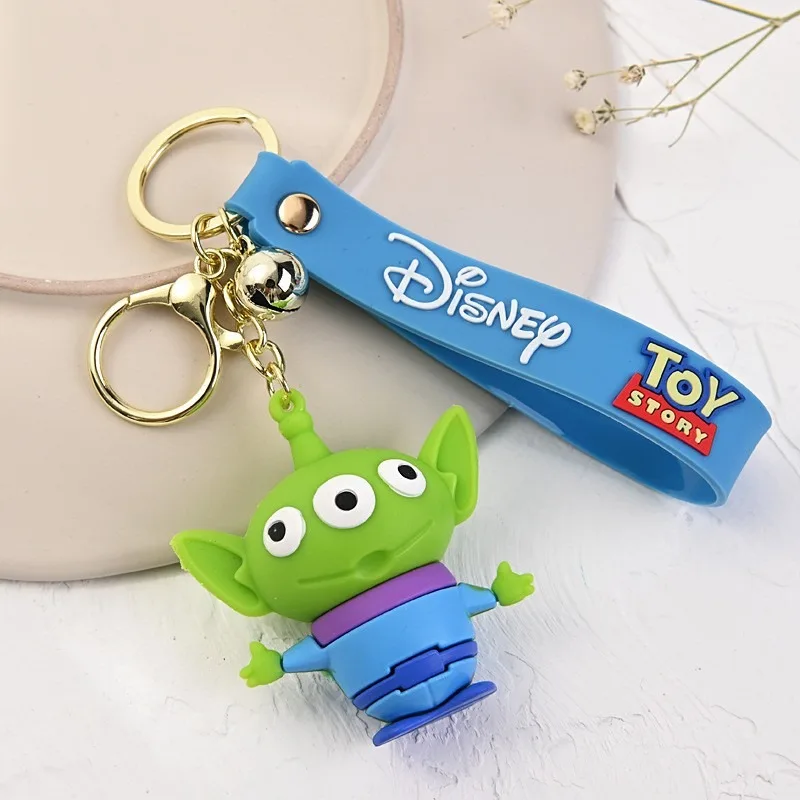 Kawaii عروسة كارتون الطنانة الخفيفة الفراولة الدب المفاتيح ثلاثة عيون مضحك دمية حقيبة