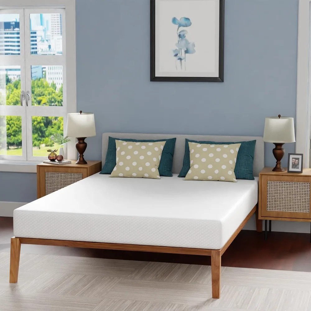 

8 Inch Queen Mattress Medium Firm Gel Memory Foam Mattresses White Bed in a Box, Pressure Relief, Queen Mattress