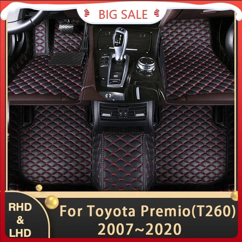 Car Floor Mats For Toyota Premio Allion T260 2007~2020 Custom Auto Foot Pads Leather Carpet Interior Accessories 2017 2018 2019