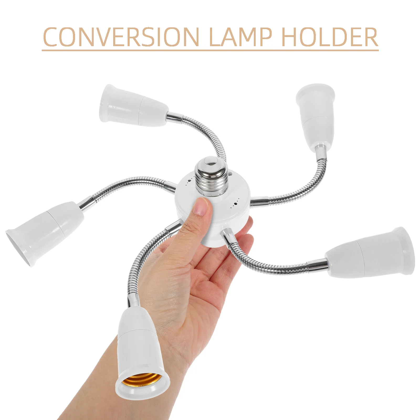 Multi-Heads Light Socket Extender E27 Flexible Hose Bulb Holder Adjustable Lamp Base Socket Converter For High Ceilings Led Bulb