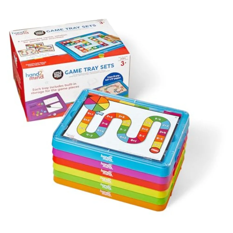 

Little Minds at Work Game Tray Set by Tara West Includes Reading and Math Preschool Learning Activities Science of Reading Mani