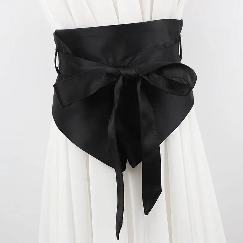 IWde غير النظامية النسيج الطباعة سليم مشد للنساء الذاتي التعادل قميص فستان مكتب السيدات أحزمة وسط النمط الصيني أحزمة Cinturon