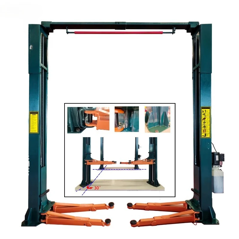 4000kg to 5000kg Hydraulic Auto Car Elevator/Lift Machine Two Post Car Ramps with Clear Floor for Cars
