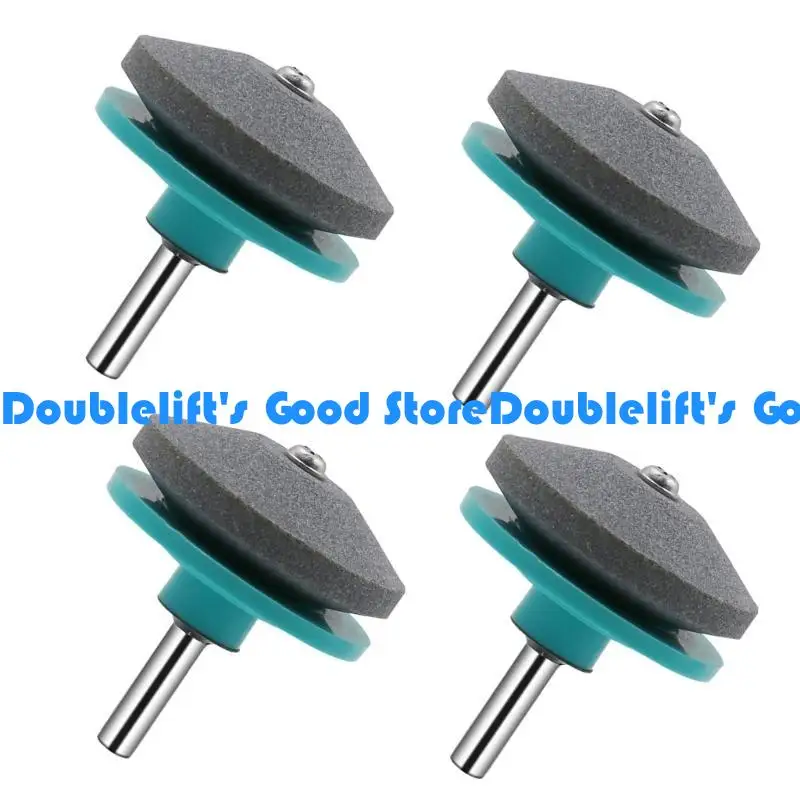 

652F 4Pcs Lawnmower Sharpener for Power Hand Drill Wear Resistant Lawnmower Sharpener Tool Corundum Lawmower Accessories