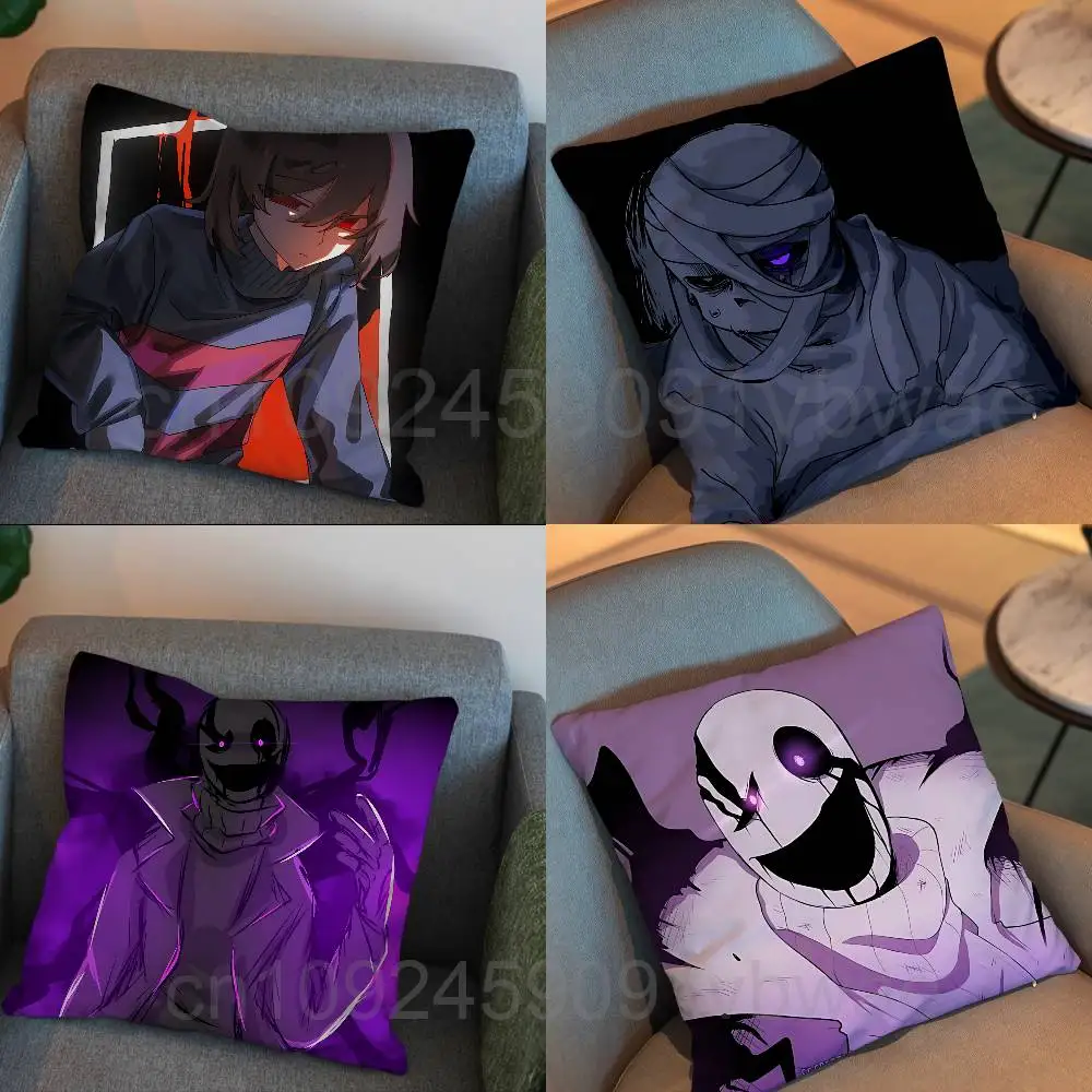 W D Gaster ULB Undertale Last Breath Sans day gift Pillow Case Living Room Sofa Cushion Cover Suitable For Home Bedroom custom