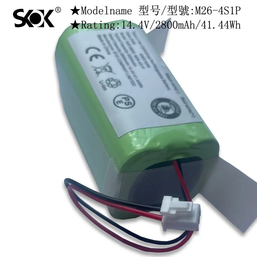 Batería RVBAT850 para aspiradoras Shark Ion R75, RV761, RV850C, RV1000S, RV1100VL, RV101AE, UR1000SR, RV700_N, conector de 2 puntas