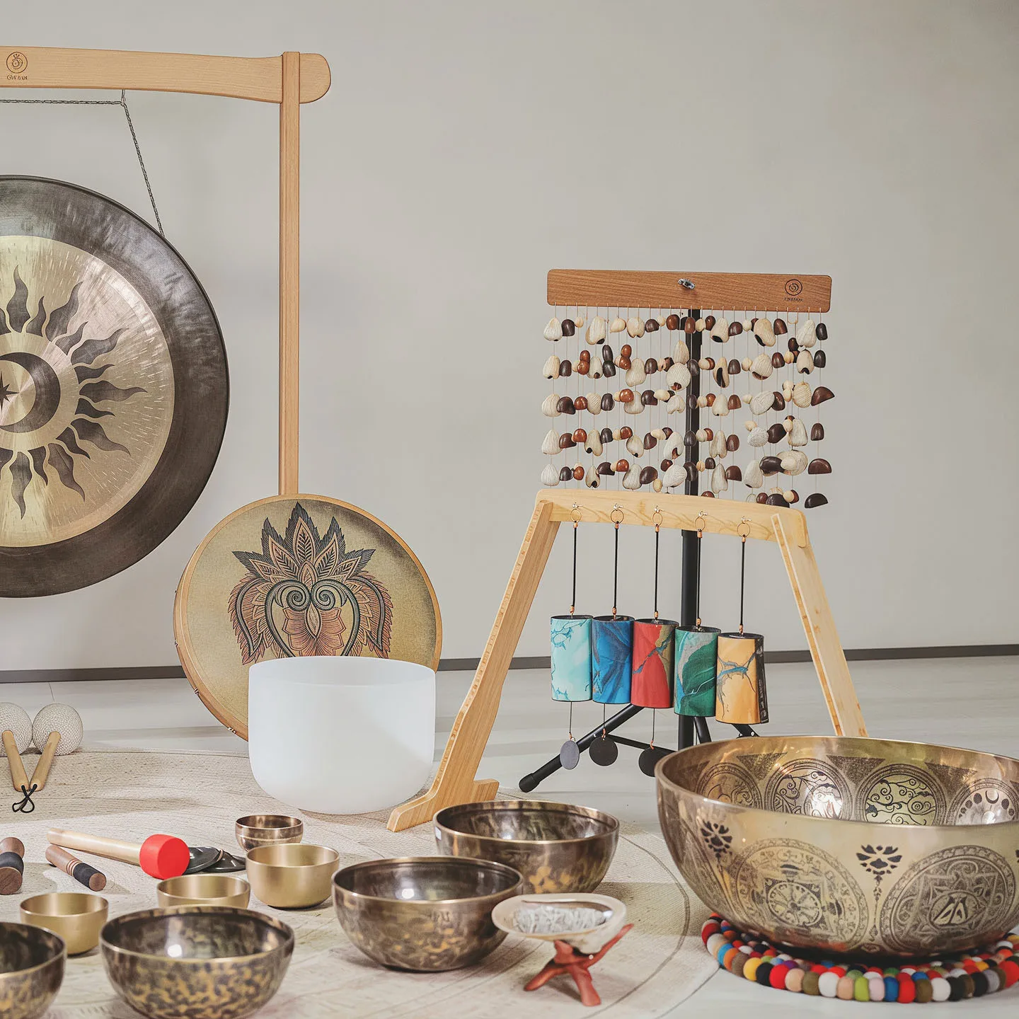 Seven-tone bowl, sound therapy instrument yoga meditation, Sanskrit meditation meditation concert, musical instrument package