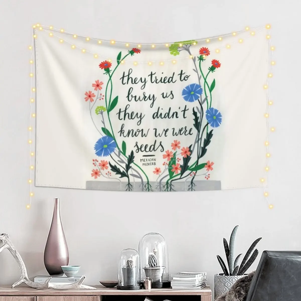 They Tried To Bury Us Quote Tapestry Wall Hangings Decoration Room Aesthetic Decor Tapestry