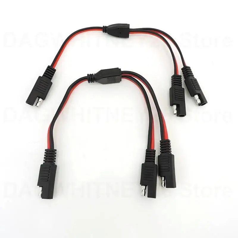 DIY 1 to 2 SAE Power Extension Cable Adapter Connector Quick Connect Disconnect SAE Plug Extension Cord 14AWG 18AWG 300mm U26