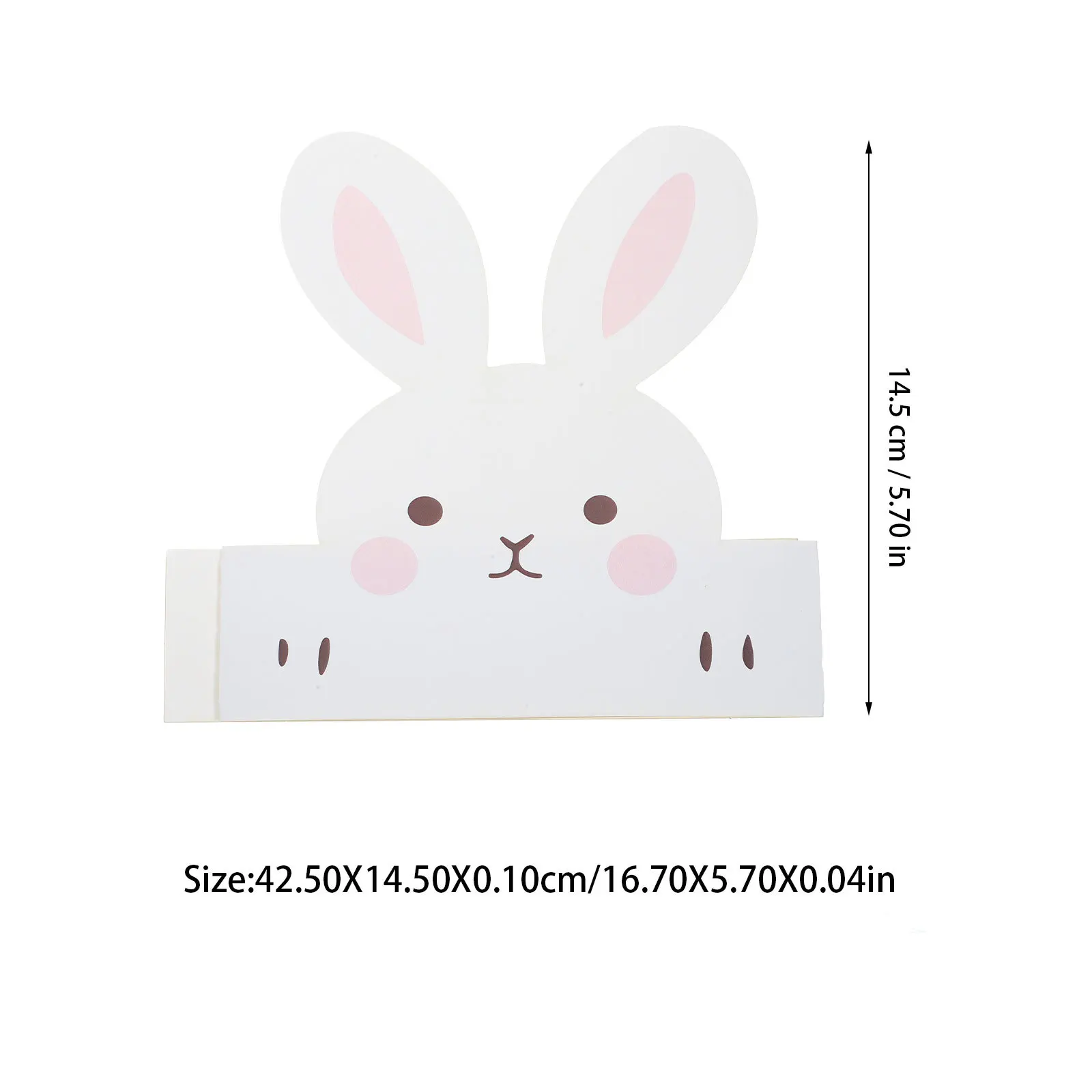 6Pcs Easter Bunny Ear Paper Crowns Party Hats Rabbit Costume Birthday Headwear Props Bunny Crown Paper Crown Easter Headwear