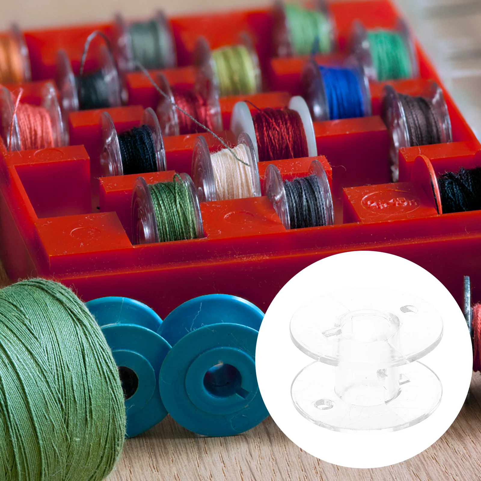 

100Pcs Sewing Machine Bobbins Clear Compact Replacement Bobbins High-Quality ABS Material Easy to Use Portable Sewing
