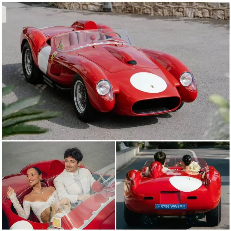 In stock 1:64 250TR Wedding Car Red Alloy Simulation Vehicle Model, Boy Toy Gift, Room Collection Decoration Item