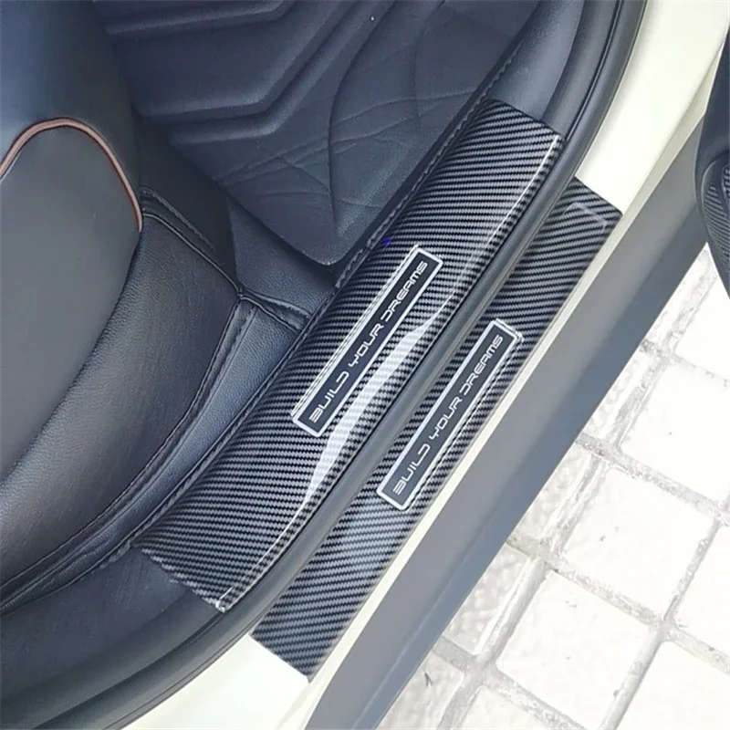 WELKINRY For BYD ATTO 2 Dolphin 2022-2024 Car Doorsill Threshold Welcoming Foot Pedal Scuffproof Guard Plate Protective Trim