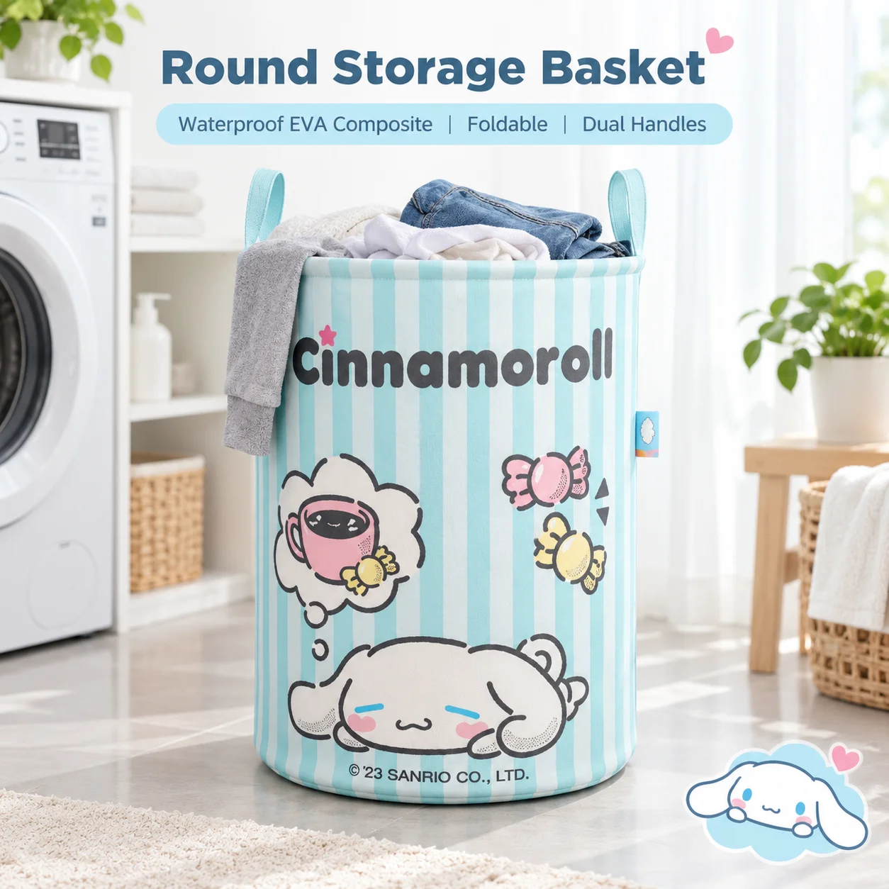 Home Edit Bathroom Organizer - Складная корзина для хранения одежды Sanrio,