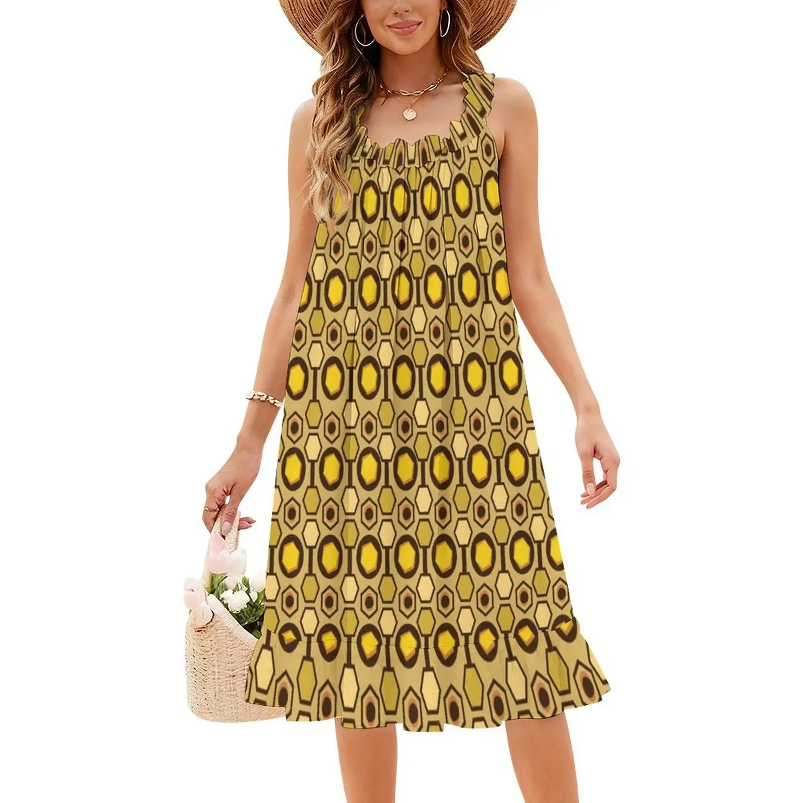 فستان ريترو مود على طراز Preppy فستان قصير للنساء على شكل حرف a فضفاض مناسب فستان يوم غير رسمي 1960S فستان عتيق حديث