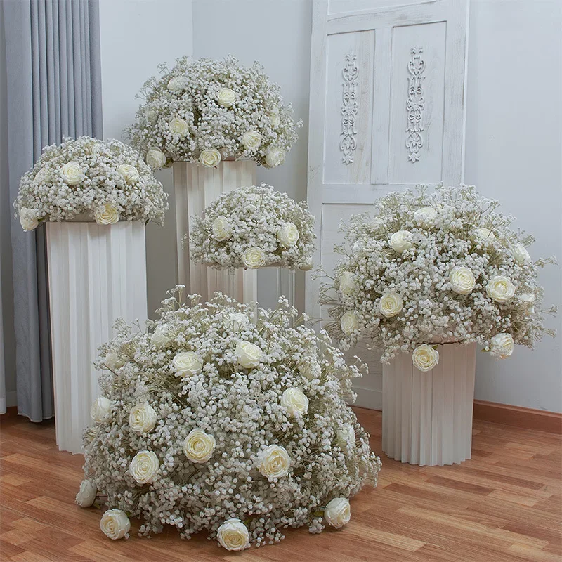 50cm Baby's Breath Flower Ball Wedding Stage Layout Artificial Flower Exhibition Ball Flower Centerpiece for Table Decoration