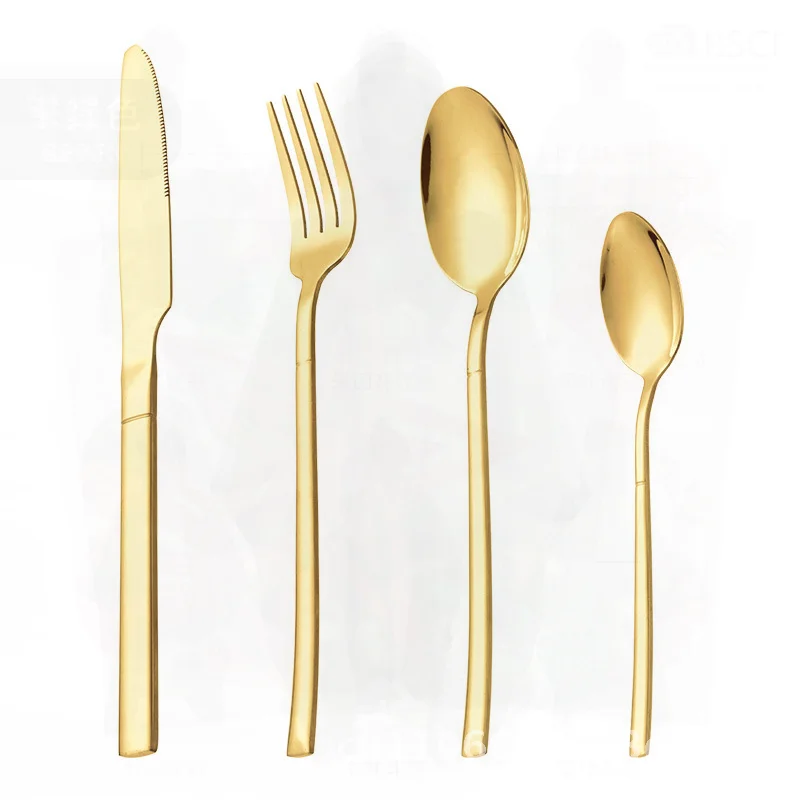 

Stainless Steel 24-Piece Cutlery Set Modern Minimalist Steak Knife Fork Spoon Gift Box for 6 People Hotel Household Dining Set