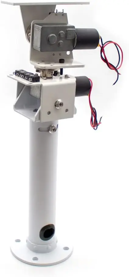 DIY DC Dual Axis Pan Tilt Solar Tracking Monitoring Robot All Metal X Y Axis Worm Gear Motor Heavy Load High Torque