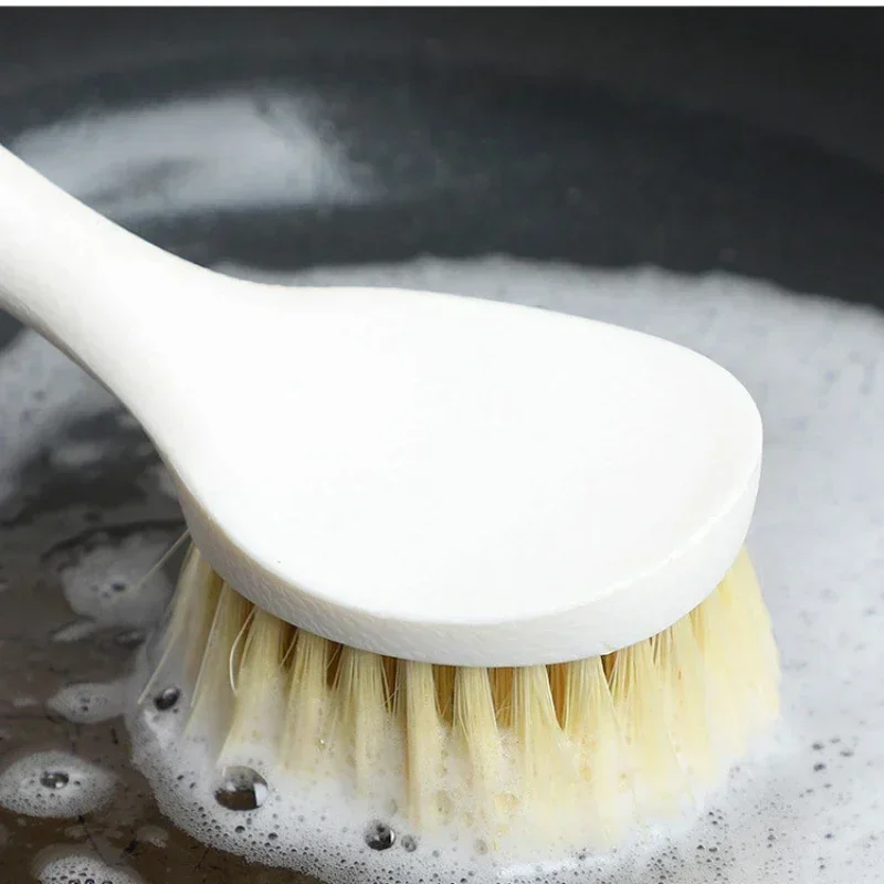 Kitchen Cleaning Brush Natural Bamboo Handle and Sisal Bristles Scrub Brush for Dish Cast Iron Skillet Pots Pans Pot Brush