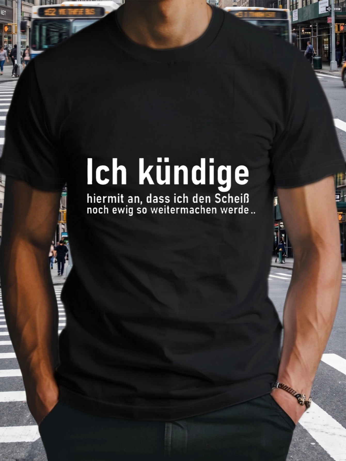 1 Stück 100% Baumwolle Unisex T-Shirt mit Aufdruck „Ich kündige hiermit an, dass ich den Scheiß nicht ewig so weitermachen werde“, O-Ausschnitt, kurze Ärmel, Übergröße, bequeme Freizeitkleidung,