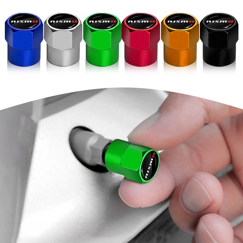 4pcs Metal Car Wheel Tire Valve Caps Stem Case Covers For Nismo Nissan 370Z Coupe Roadster Z34 2009-2020 GTR Juke Accessories