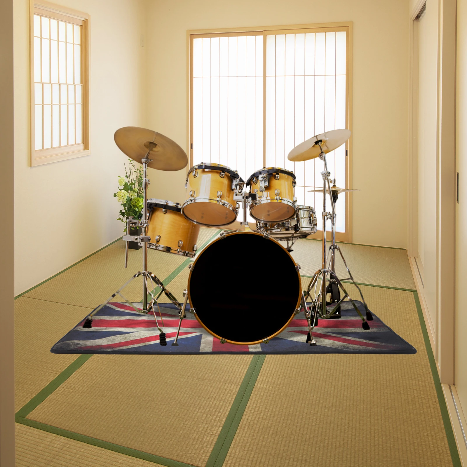 

Drum Carpet Mat Sound Absorbing Soundproof Drums Mats Rug for Soundproofing Rugs Musical Instrument
