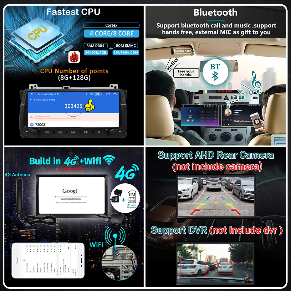 Pantalla de 10,26 pulgadas Android 15 Radio de coche AUTO CarPlay bluetooth estéreo para BMW E46 M3 Rover 75 MG ZT 1998-2006 reproductor Multimedia 2DIN 6
