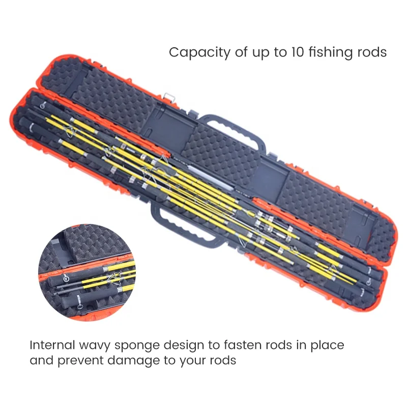 151*25 *11 Cm PP Waterproof 4 Colors Rod Case Capacity UP To 10 Fishing Rods Retractable Fishing Rod Hard Case