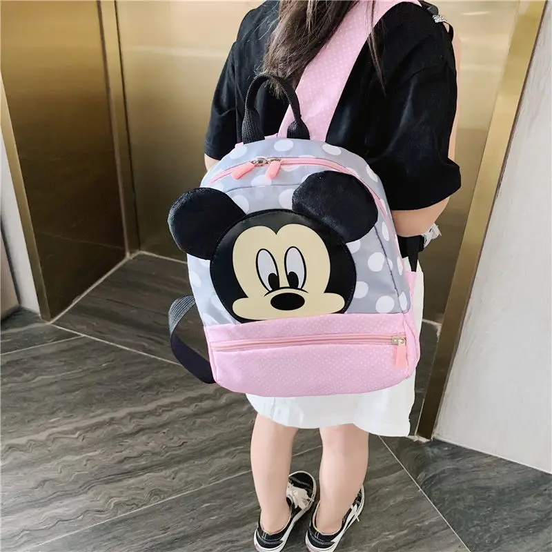 Disney Cute Backpack for Baby Boys Girls Pink Minnie Mickey Mouse Children Lovely Schoolbag Kindergarten Schoolbag Kids Gift