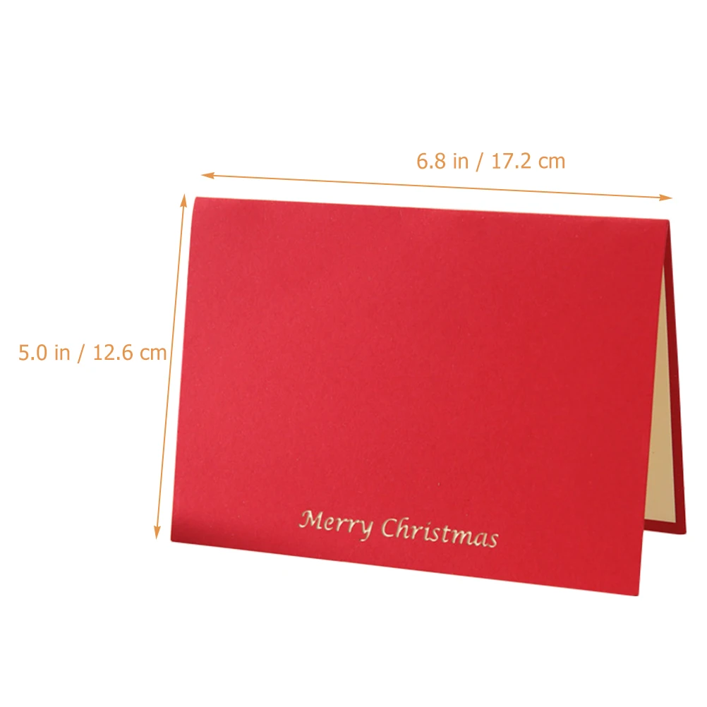 2pcs 3D Christmas Greeting Cards Creative Festival Blessing Cards Xmas Gift Card Paper Material For Kids Parents Friends