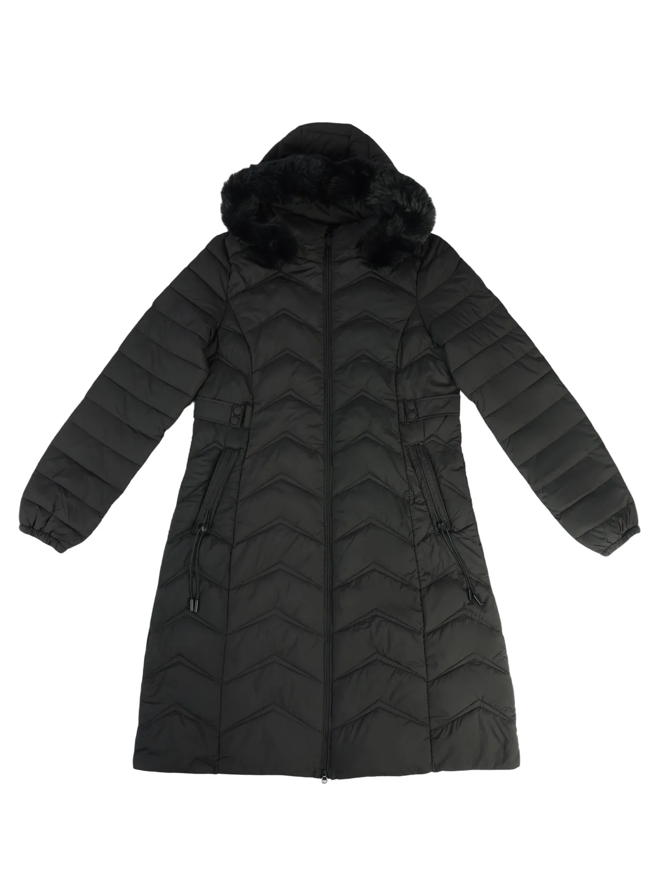 2025 Winter Long Cotton Jacket Over The Knee Slimming Down with Fur Collar Women's Cotton Jacket