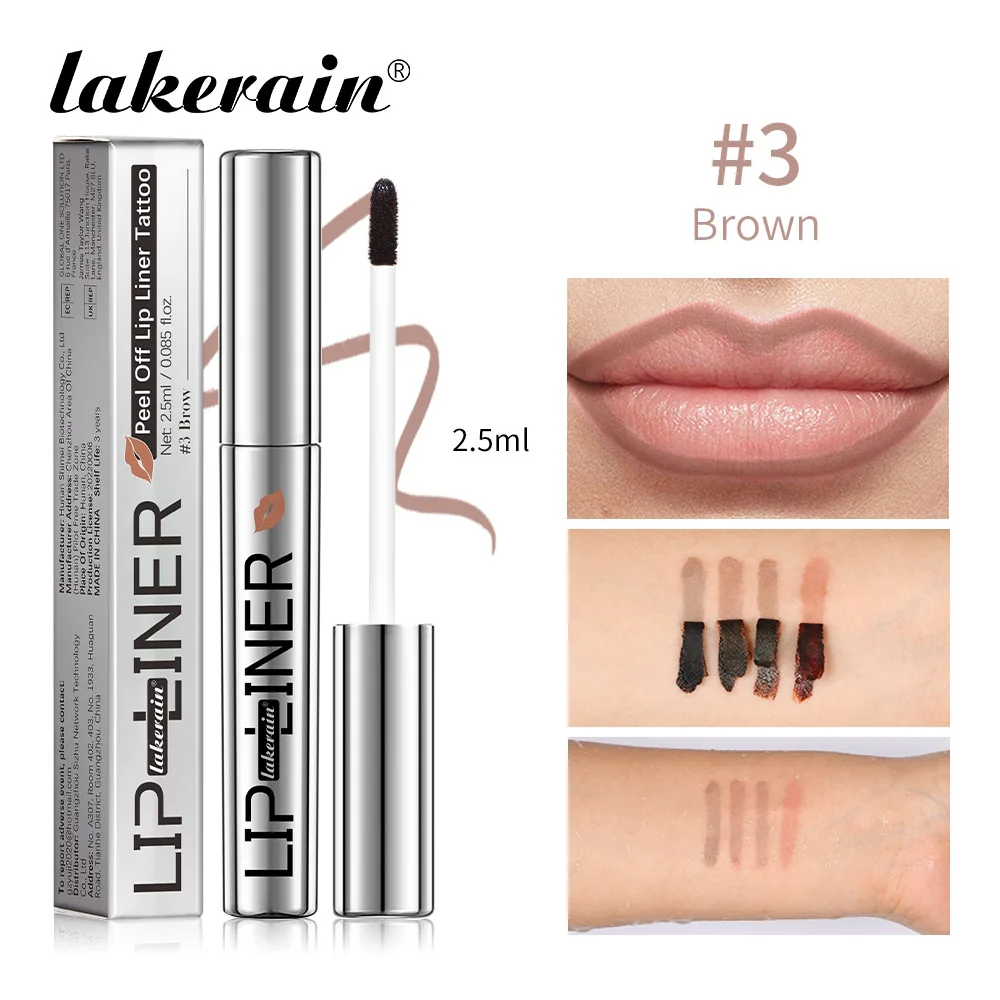 Lakerain-lápiz labial despegable, brillo de labios, lápiz labial mate, hidratante, nutritivo, maquillaje duradero a prueba de manchas