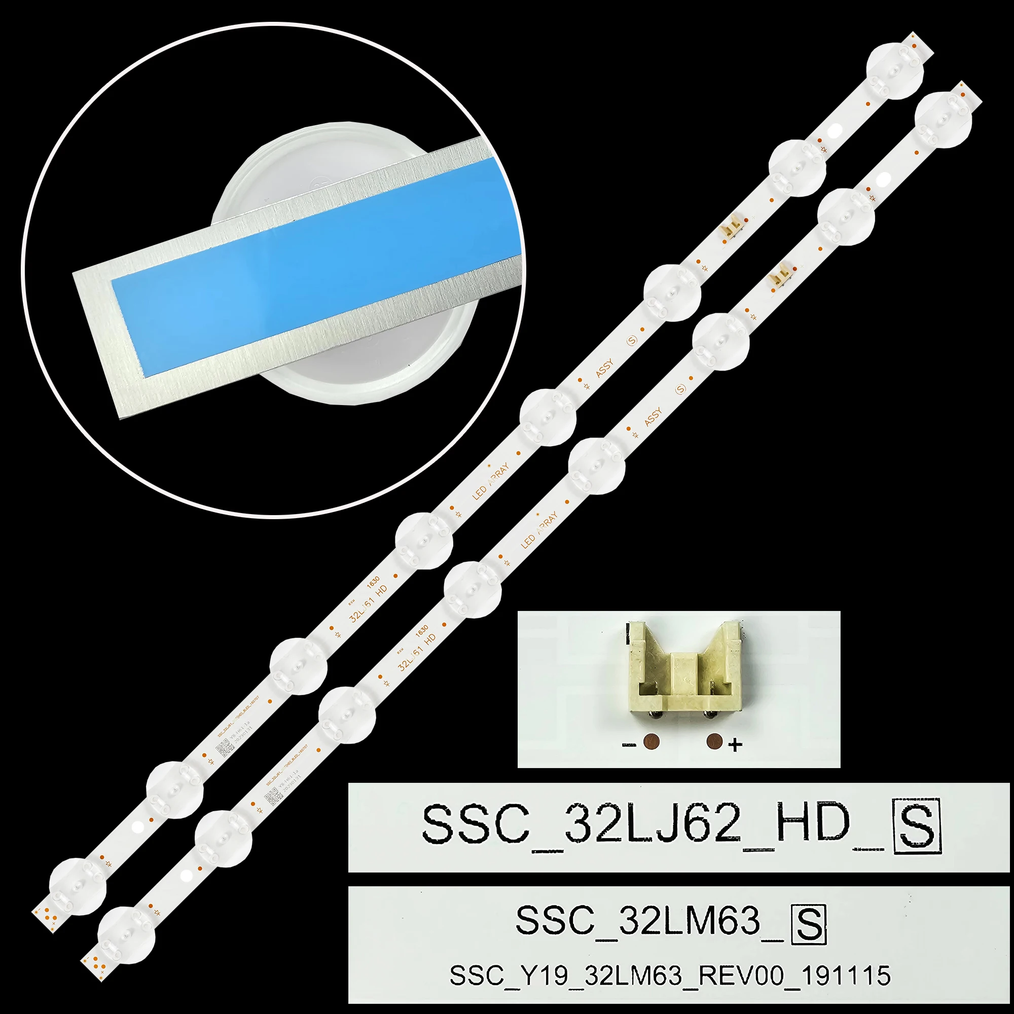 LED Strip For HC320DXN-ABSL1-A142 2143 SSC_32LJ61_HD_8LED S 32LC510U 32LM63 Y19 32LK615BPSB 32LK510BPLD 32LK510PLD 32LJ510B