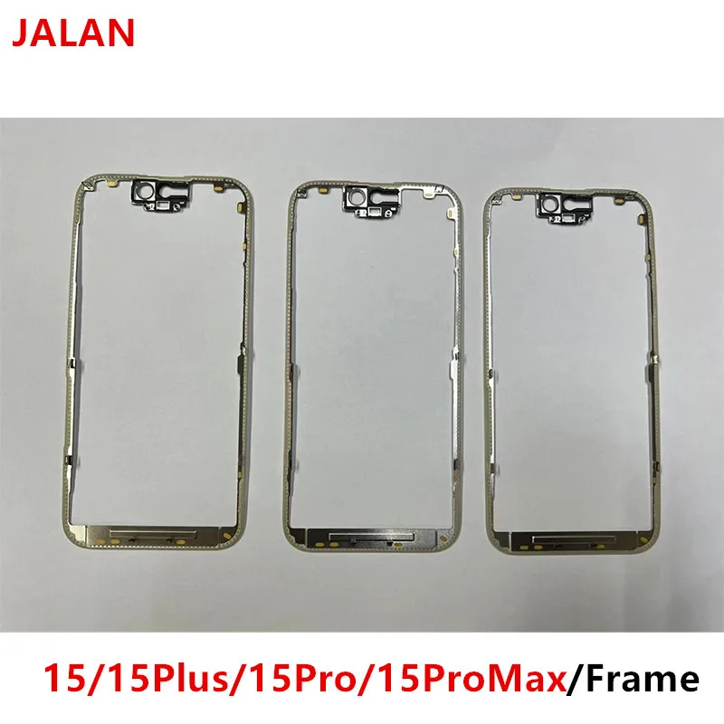 

10PCS Original A Frame with glue For iphone 15 15Plus 15Pro 15 Pro Max LCD Display Screen Middle Baffle Metal Part Repair