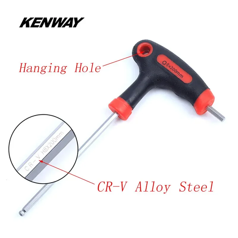 KENWAY Bike Hex Wrench Allen Key Screwdriver Screws Driver Bicycle Repair Tools 2.5mm 3mm 4mm 5mm 6mm 8mm 10mm Spanner Ball Head