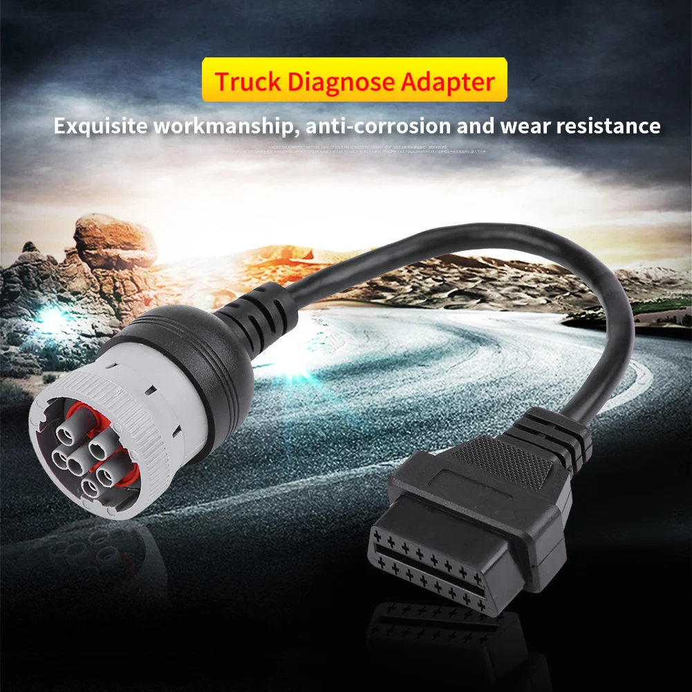 Truck Diagnose Interface Female 16 Pin OBD2 6 Pin Adapter Cable for Automotive Diagnostic Tool