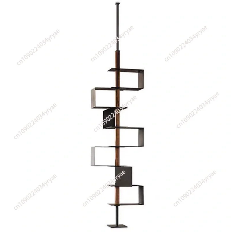 

rotating bookshelf floor porch partition living room corner shelf