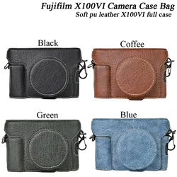 Luxury Pu Leather X100VI Camera Case Bag For Fujifilm X100VI Camera bag With Strap Mini Case