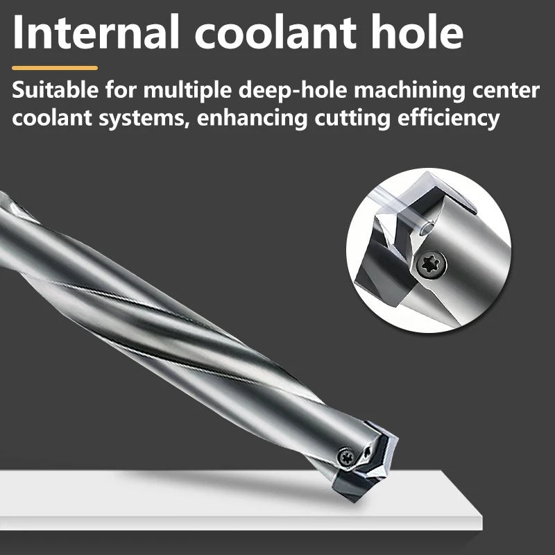 UFS TAP CSJ Crown Drill Front Lock Type 3D/4D/5D Diameter 16.0-23.9mm Internal Cooling Carbide Bit 0.1 Standard Indexable Drill