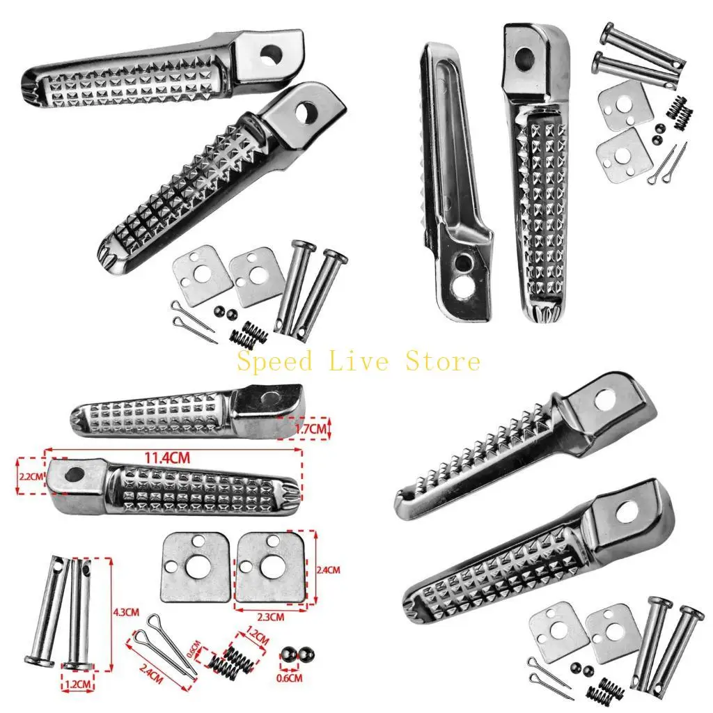 547C Anti Corrosion Motorcycle Foot Pegs Rear Passenger Footrest Lightweight Build