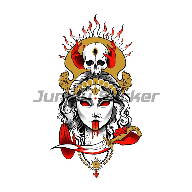 Hindu Goddess Kali Car Stickers Living Room Decoration Accessories for Wall Decals Bedroom Decor High Quality Vinyl Stickers