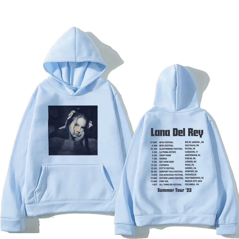 Lana Del Rey Graphic Printing Hoodies for Fans Men Winter Comfortable Casual Sweatshirt Famous Singer Print Pullovers Male Hoody